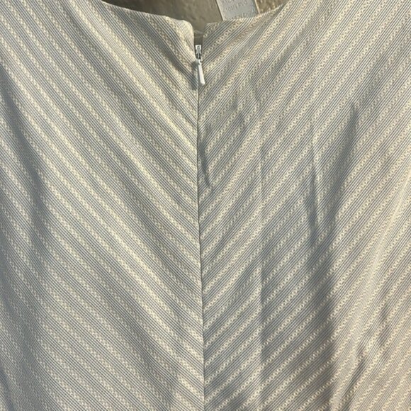 Talbots Women’s (M) Blue White Striped Vintage Sleeveless Midi Length Dress - Picture 5 of 8